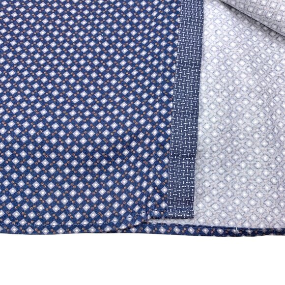 Ted Baker London Merci Navy Geo Print Buttoned Collar Shirt - Picture 5 of 10